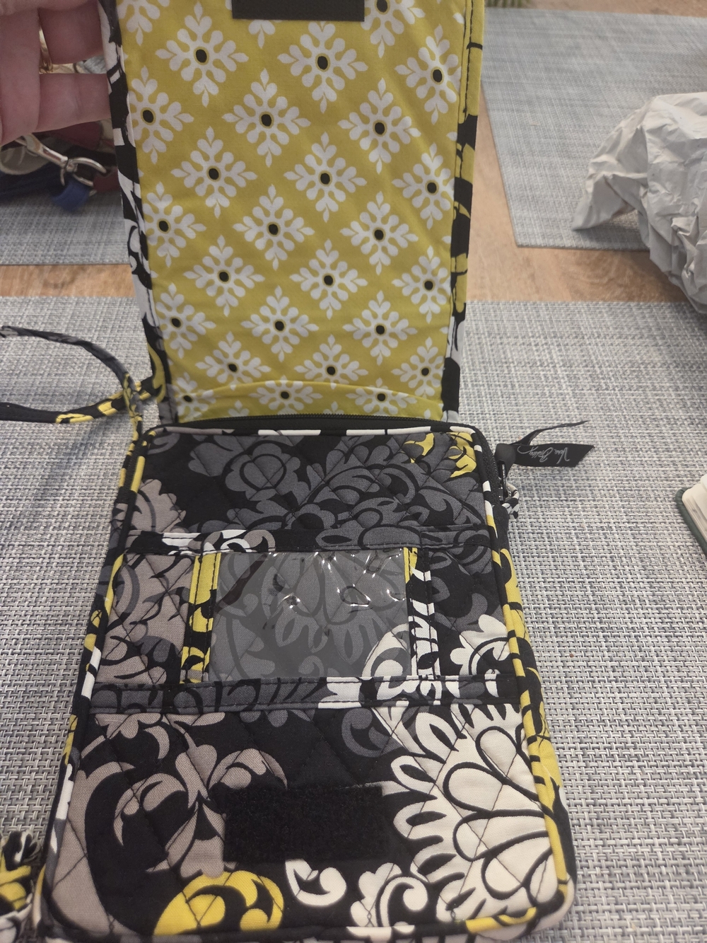 Vera Bradley Retired Baroque Black Floral Crossbody Bag - Picture 2 of 4